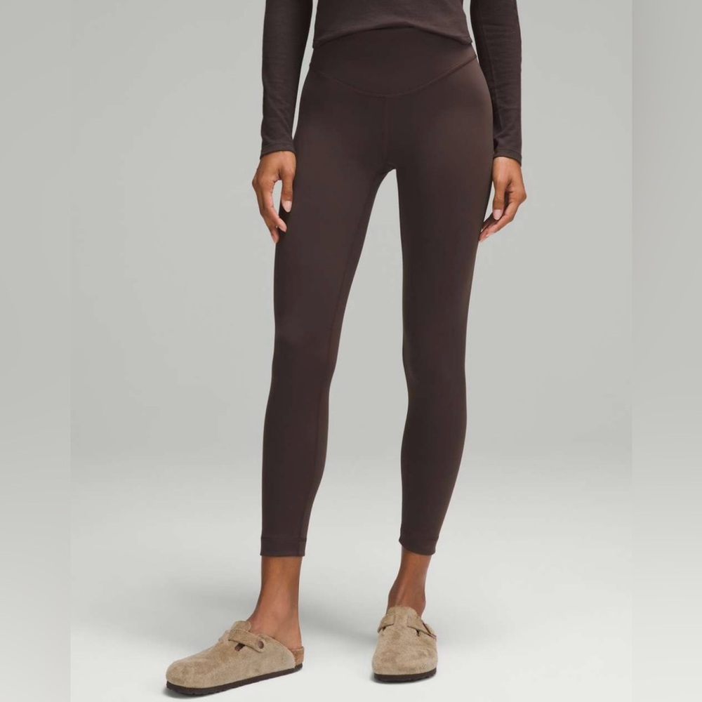 Lululemon Wunder Under SmoothCover High-Rise Tight 25" Espresso 10 Gym Workout